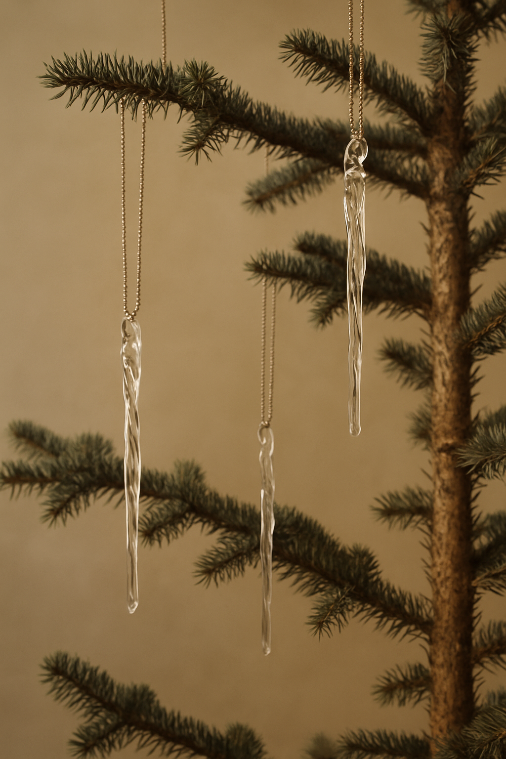 Icy Icicle Glass Ornaments