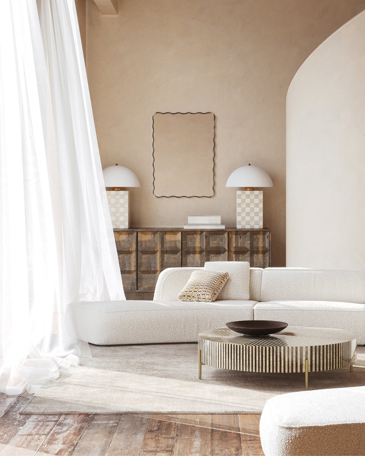 Hermosa Wall Mirror | Scalloped Mirrors | Ethnik Living – ETHNIK