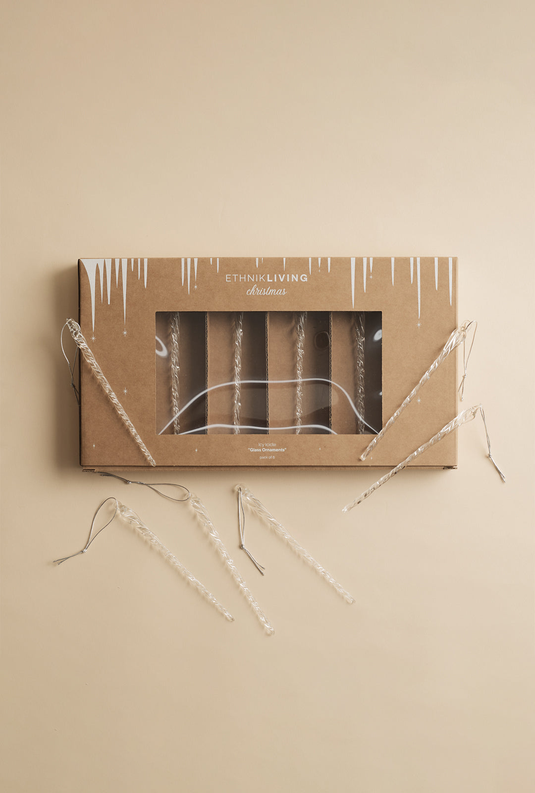 Icy Icicle Glass Ornaments