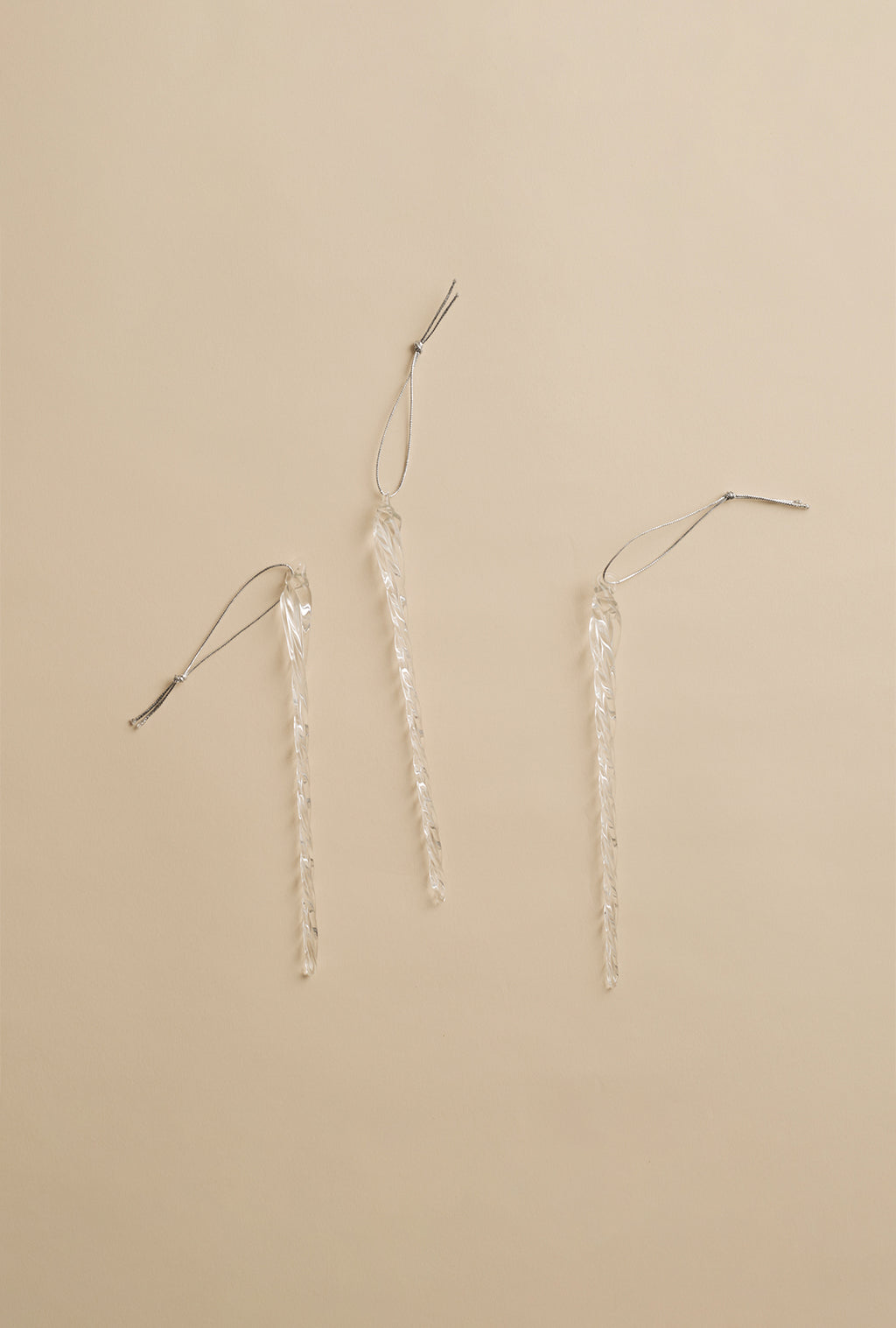 Icy Icicle Glass Ornaments
