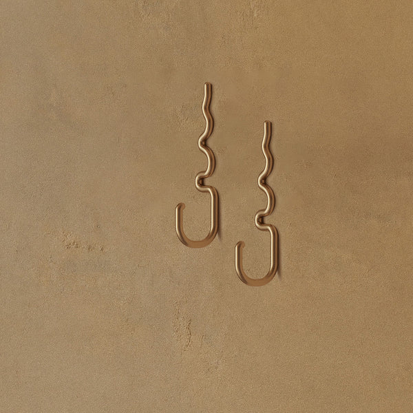Glenn Brass Hook - set of 2