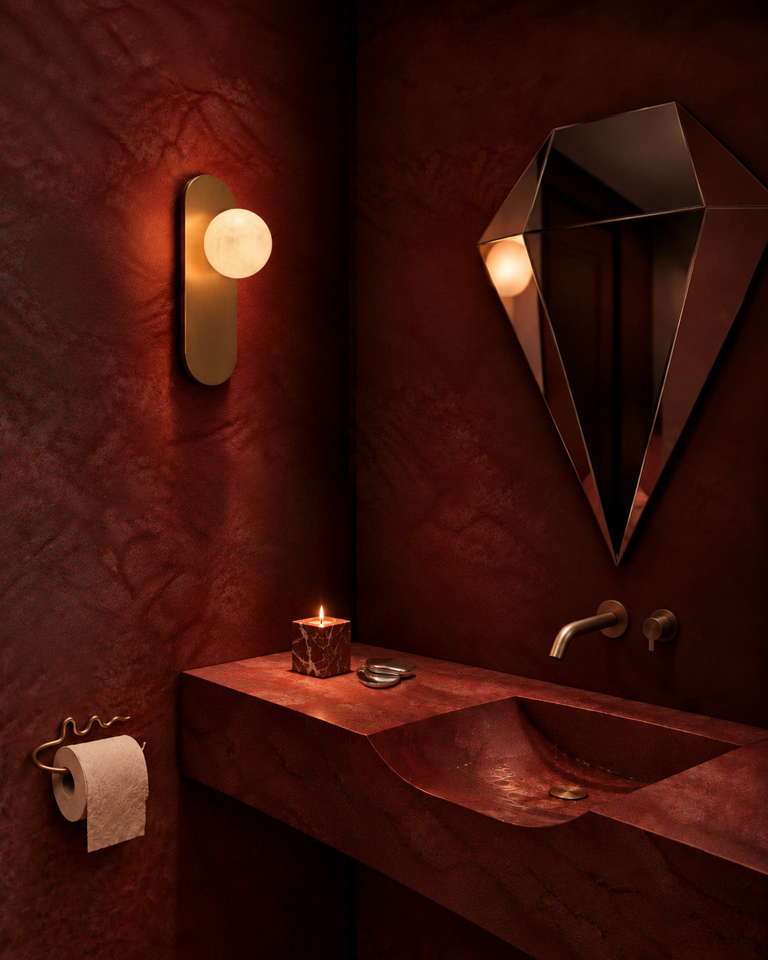 Milan Brass Wall Sconce