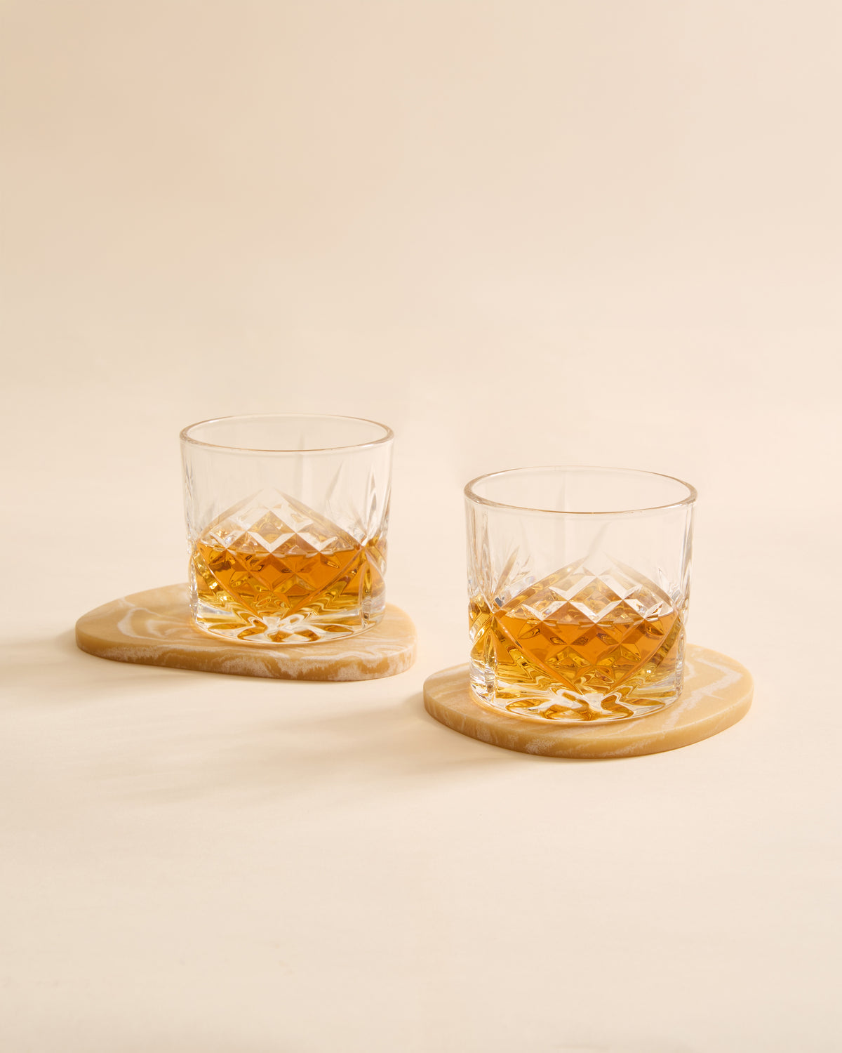 Puddle Coasters - Set of 3  in Salted Caramel
