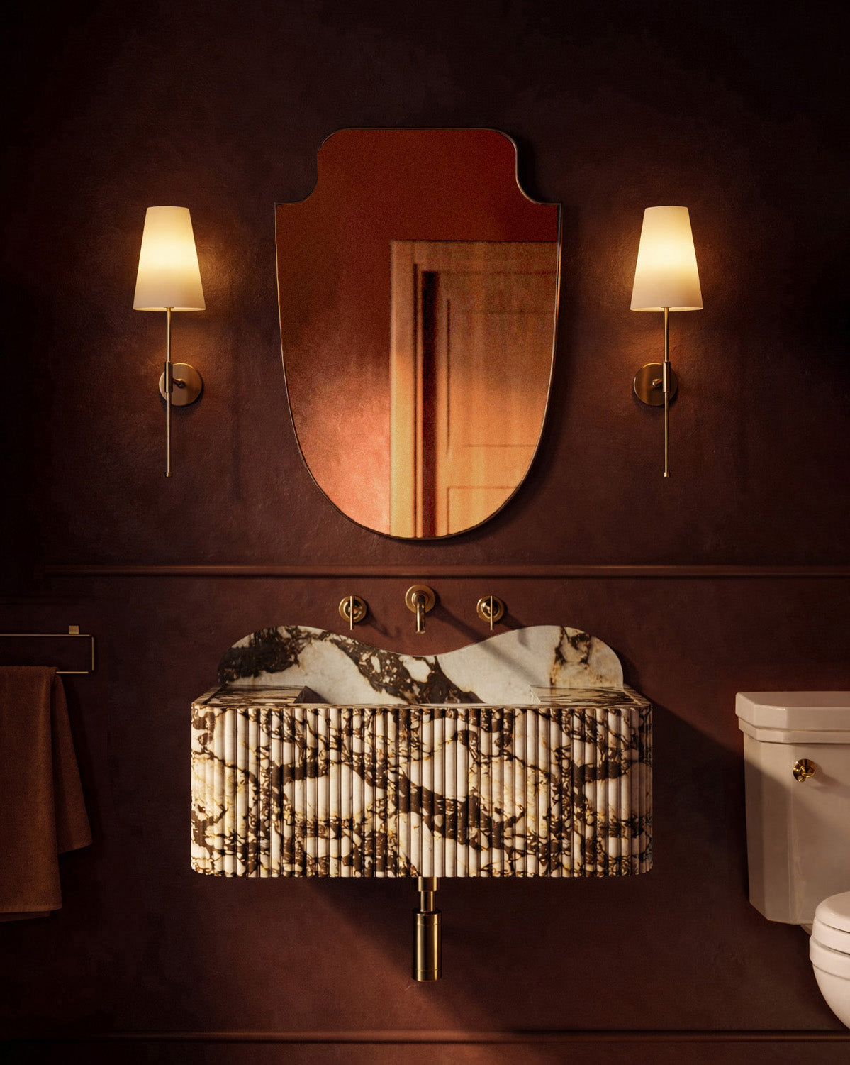 Shelda Gold Wall Mirror | Antique Mirrors | Ethnik Living – ETHNIK