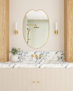 Bitten Gold Design Mirror